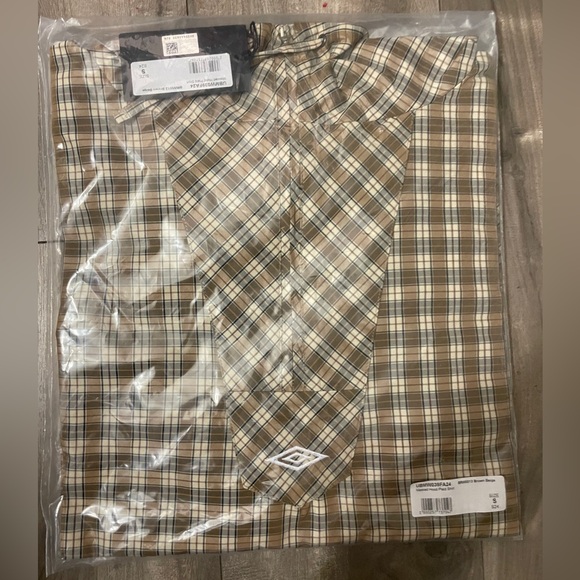 NEW UMBRO SLAM x JAM PENALTY CULTURE plaid beige masked hoodie anorak jacket - Picture 11 of 16